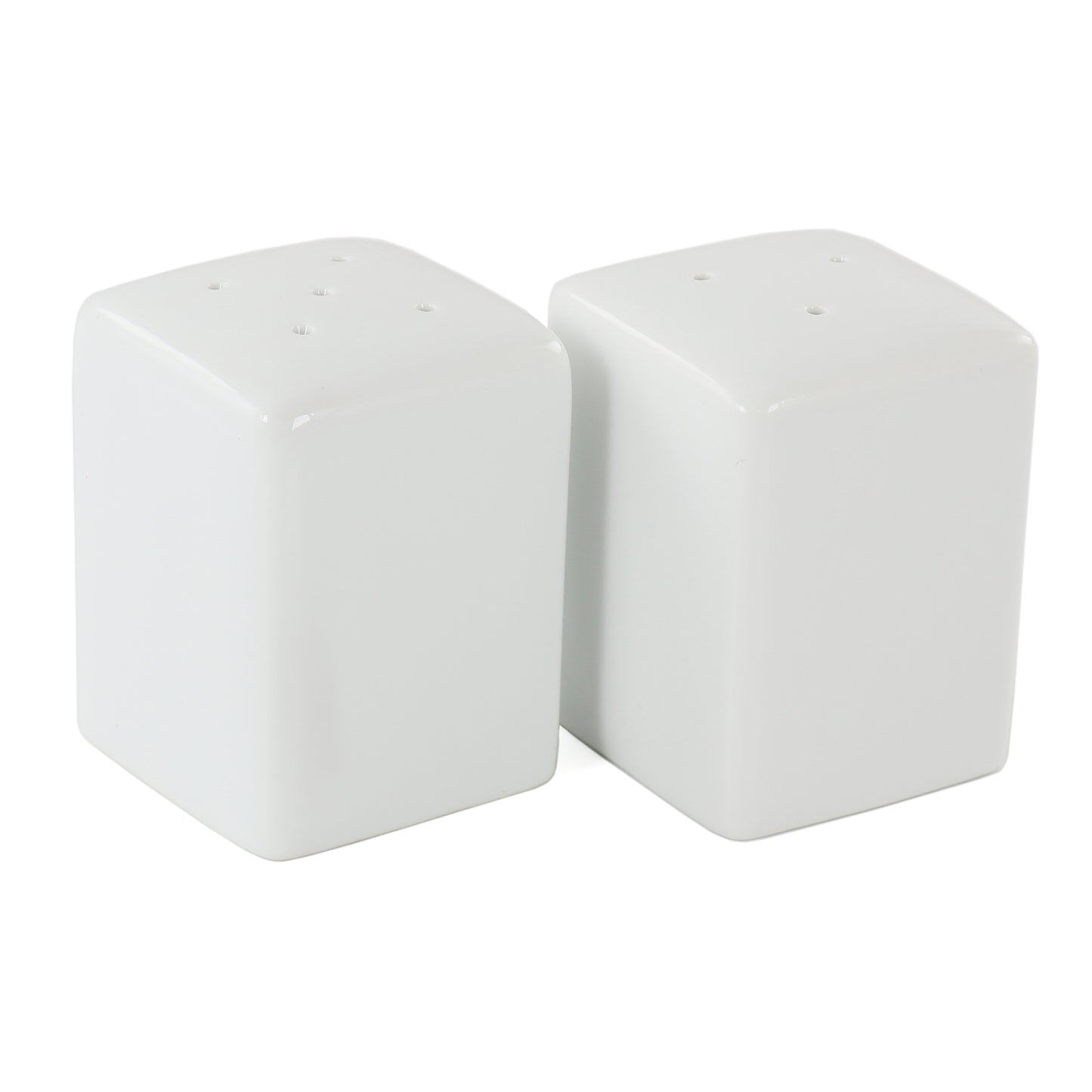 Our Table Simply White Porcelain 2.25 Inch Square Salt and Pepper Shakers