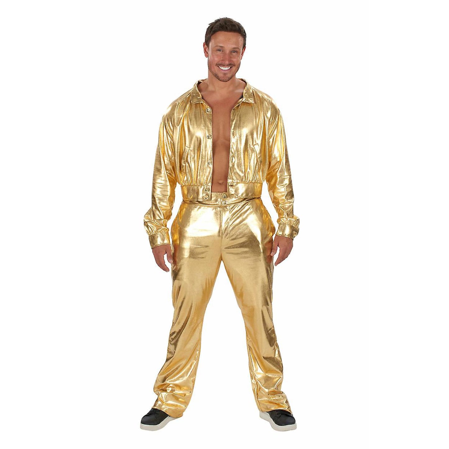 70's Gold Suit Disco Man Adult Costume | Medium