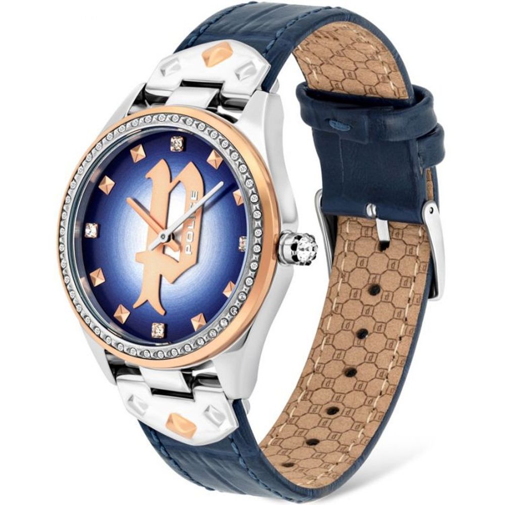 Blue Leather Dress Watch