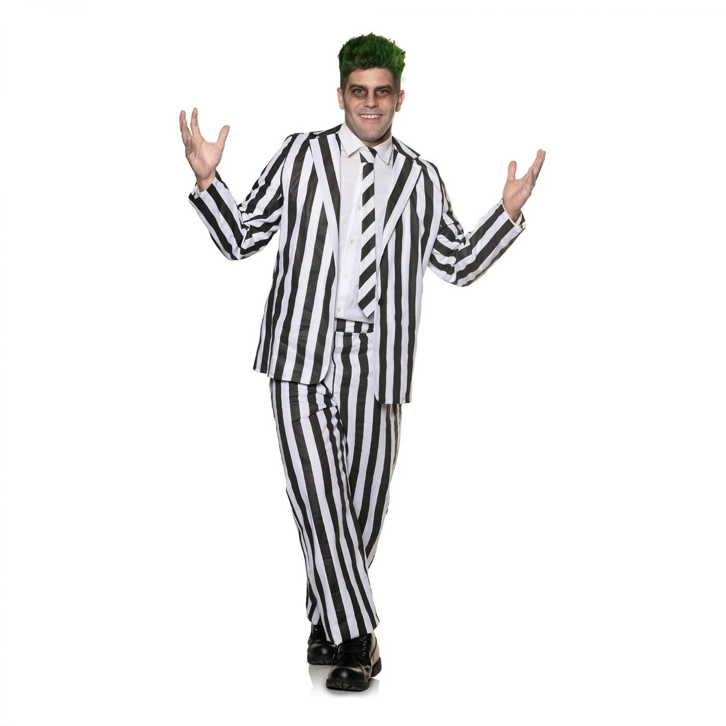 Spooky Striped Suit Adult Costume | XXL