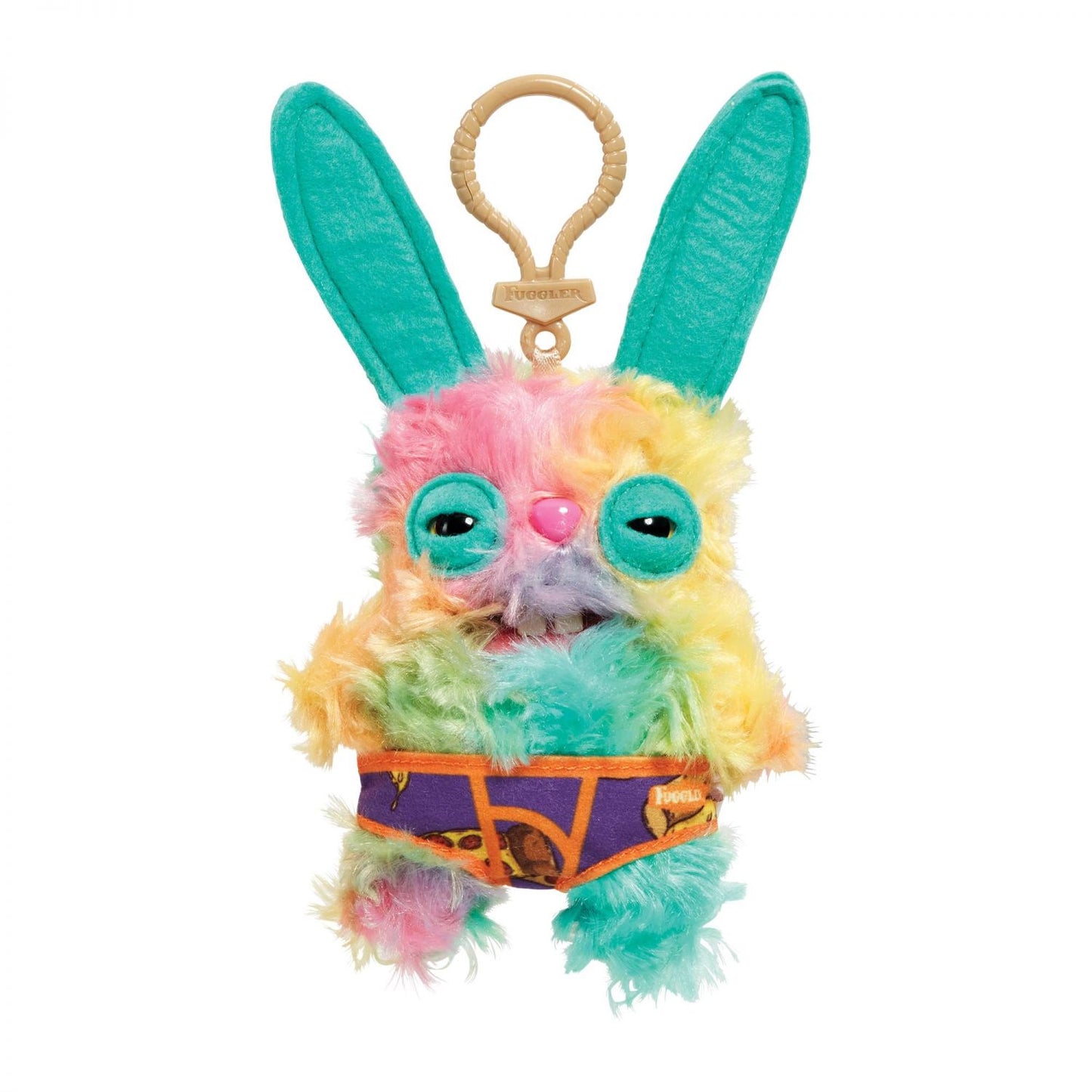 Fugglers 5-Inch Plush Clip-On | Rabid Rabbit - Multi