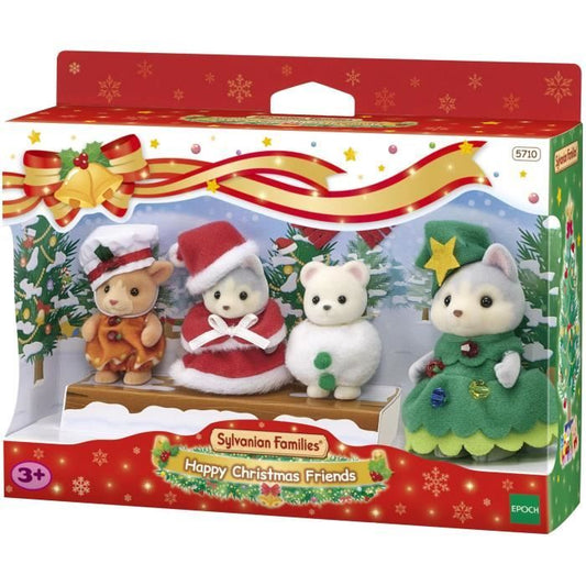 Doll - SYLVANIAN FAMILIES - The Christmas box - 4 articulated figurines