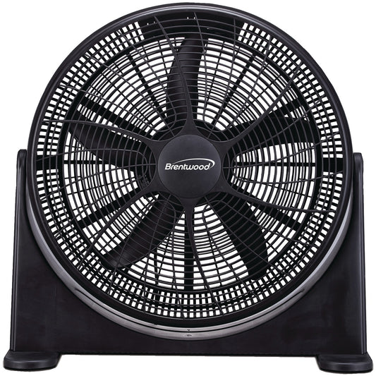 Brentwood Kool Zone F-20BKR 3-Speed 20-Inch 110-Watt High-Velocity Air Circulator Floor Fan