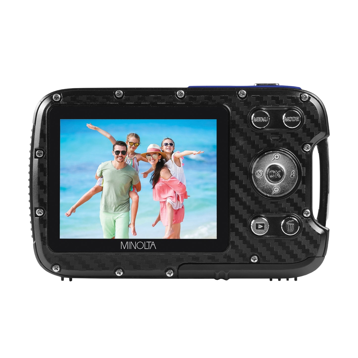 Minolta MN30WP-BL MN30WP Waterproof 4x Digital Zoom 21 MP/1080p Digital Camera (Blue)