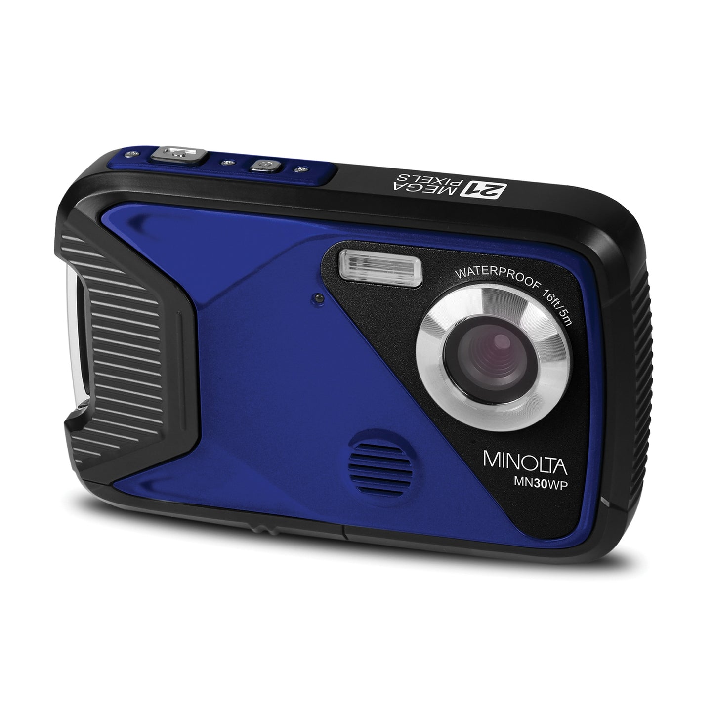 Minolta MN30WP-BL MN30WP Waterproof 4x Digital Zoom 21 MP/1080p Digital Camera (Blue)