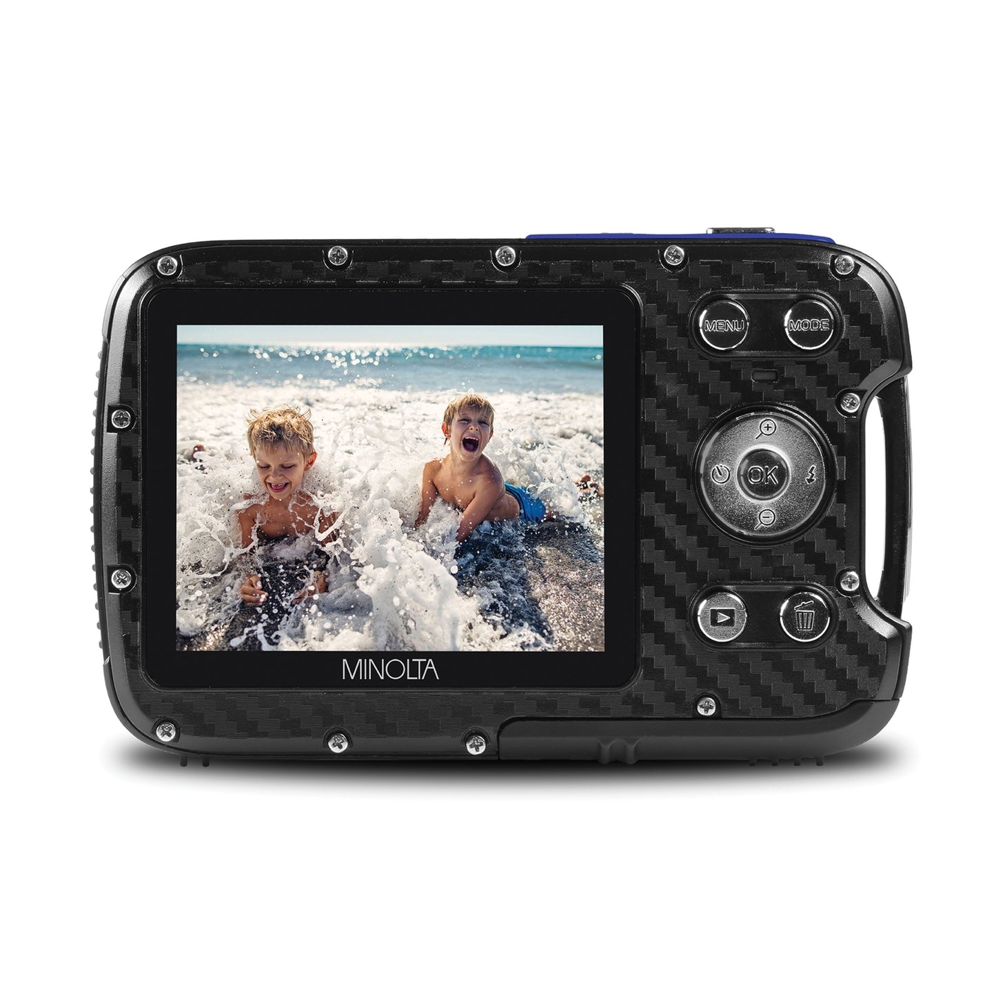 Minolta MN30WP-BL MN30WP Waterproof 4x Digital Zoom 21 MP/1080p Digital Camera (Blue)