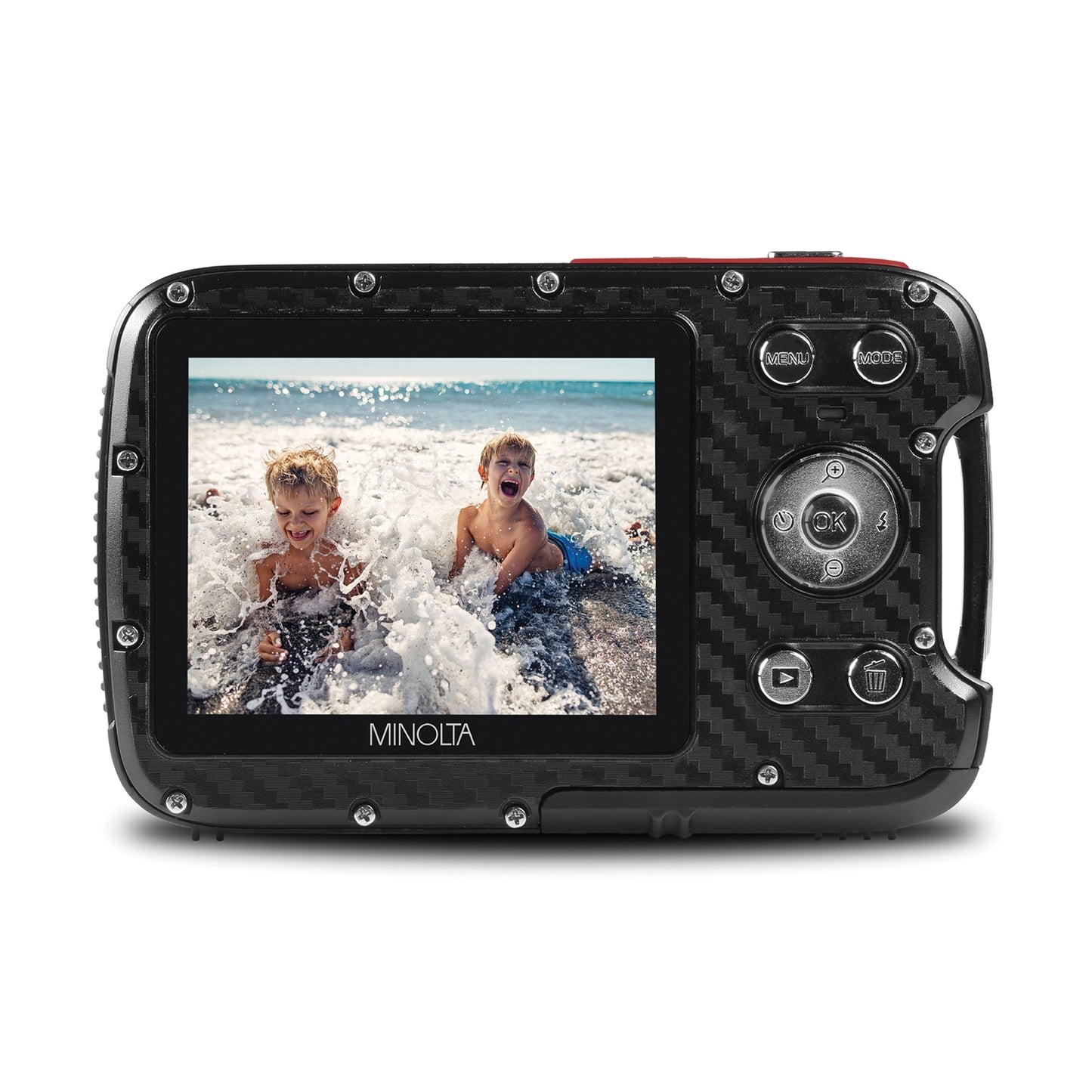 Minolta MN30WP-R MN30WP Waterproof 4x Digital Zoom 21 MP/1080p Digital Camera (Red)
