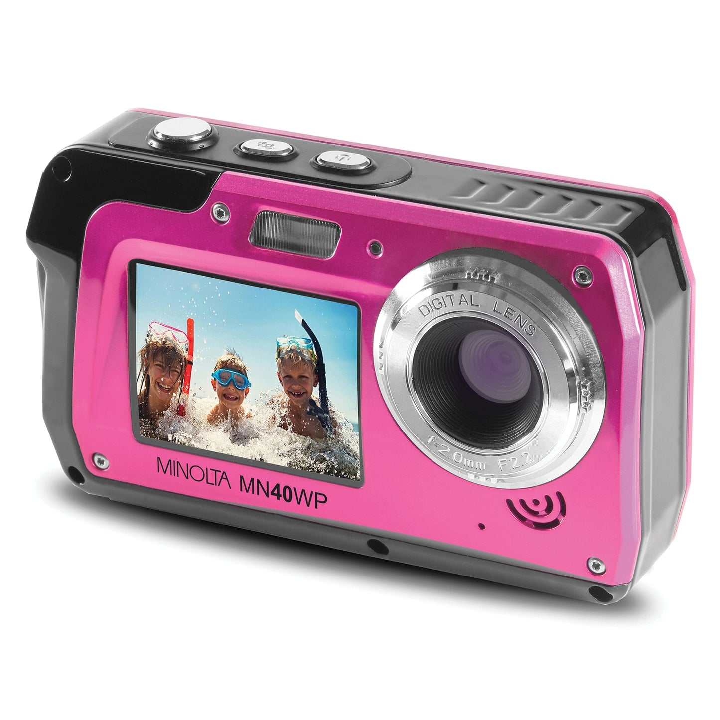 Minolta MN40WP-PK 48.0-Megapixel Waterproof Digital Camera (Pink)