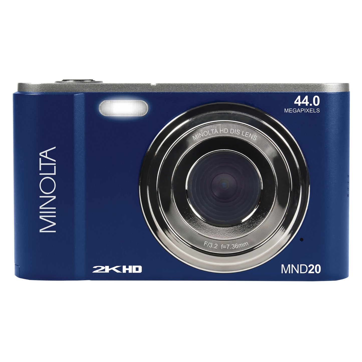 Minolta MND20-BL MND20 16x Digital Zoom 44 MP/2.7K Ultra HD Digital Camera (Blue)