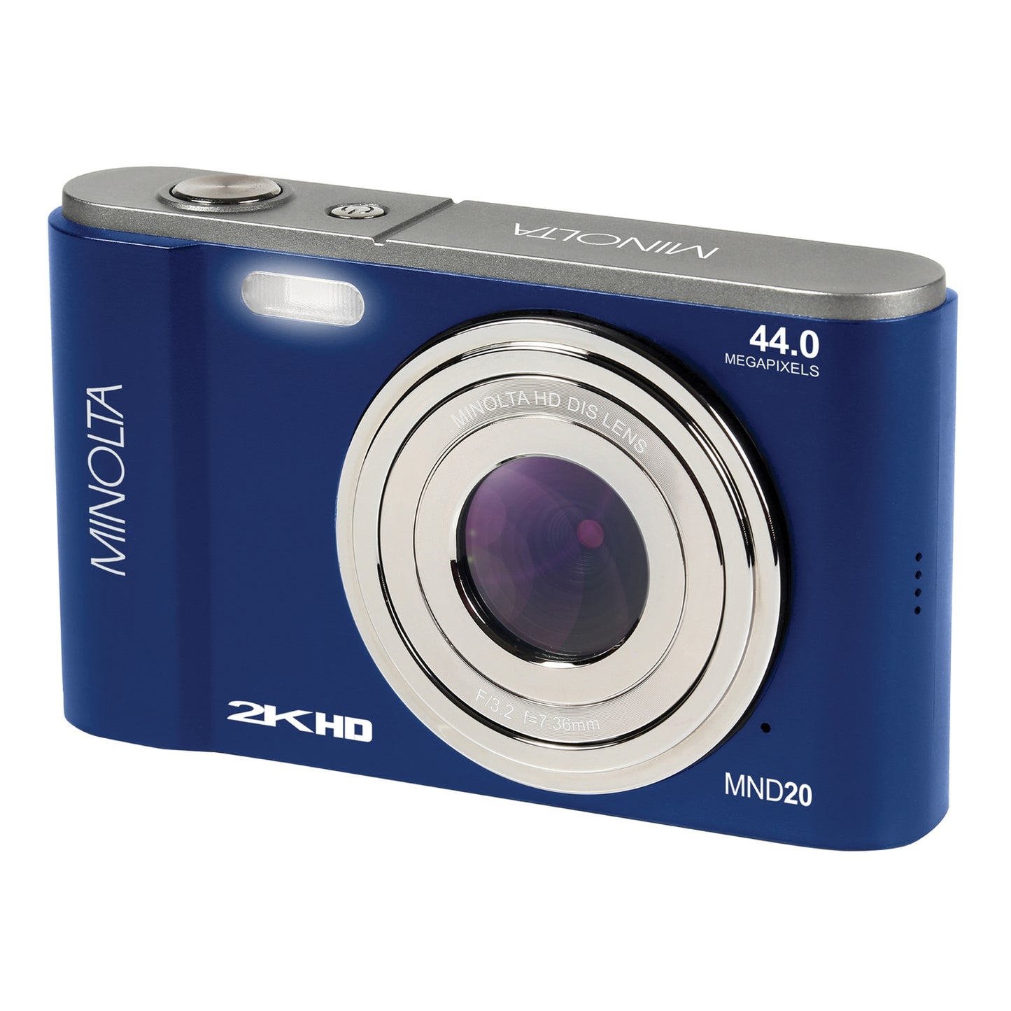 Minolta MND20-BL MND20 16x Digital Zoom 44 MP/2.7K Ultra HD Digital Camera (Blue)