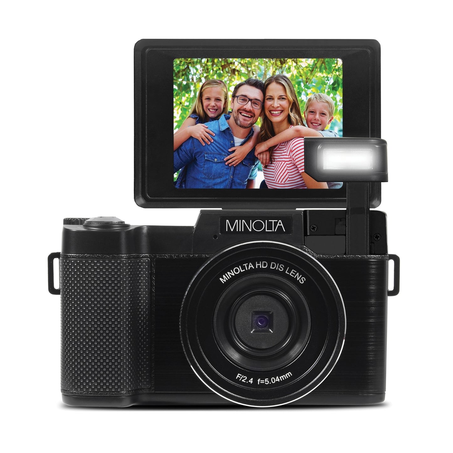 Minolta MND30-BK MND30 4x Digital Zoom 30 MP/2.7K Quad HD Digital Camera (Black)