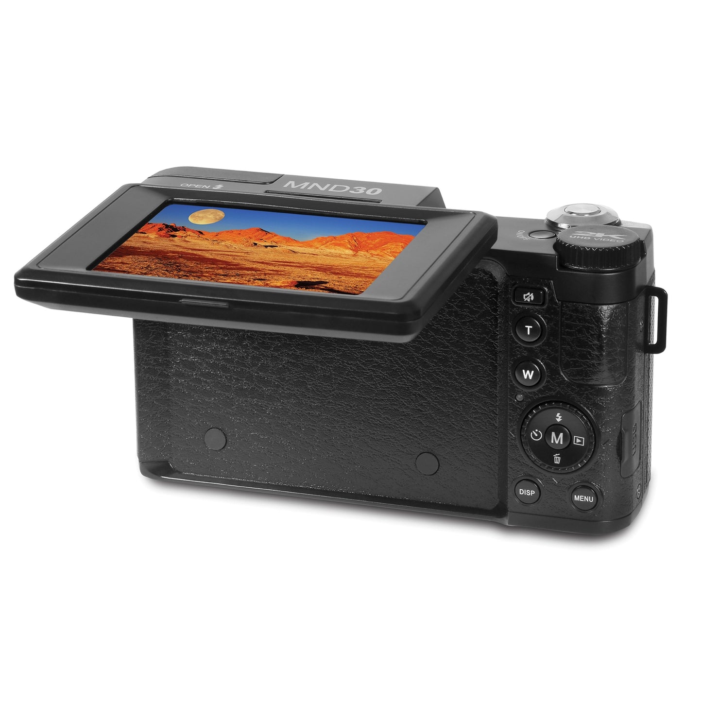 Minolta MND30-BK MND30 4x Digital Zoom 30 MP/2.7K Quad HD Digital Camera (Black)