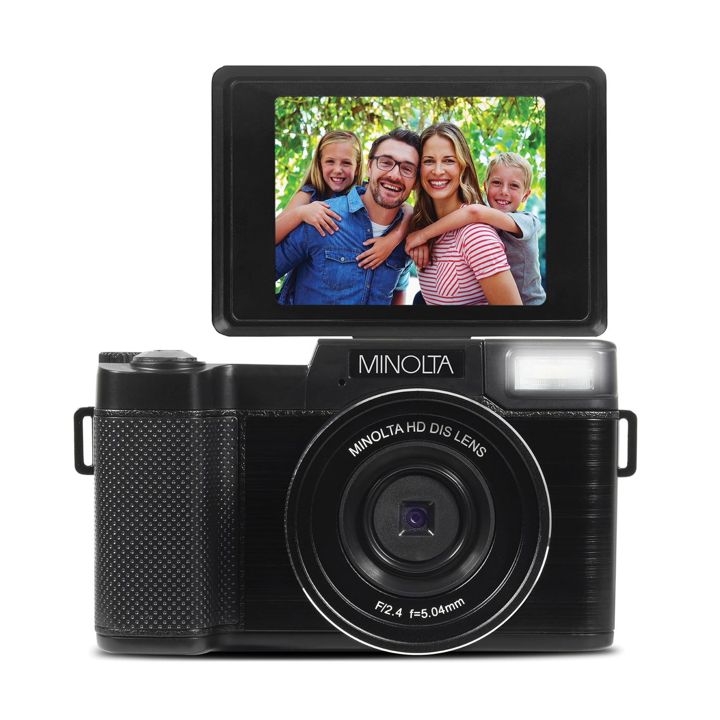Minolta MND30-BK MND30 4x Digital Zoom 30 MP/2.7K Quad HD Digital Camera (Black)
