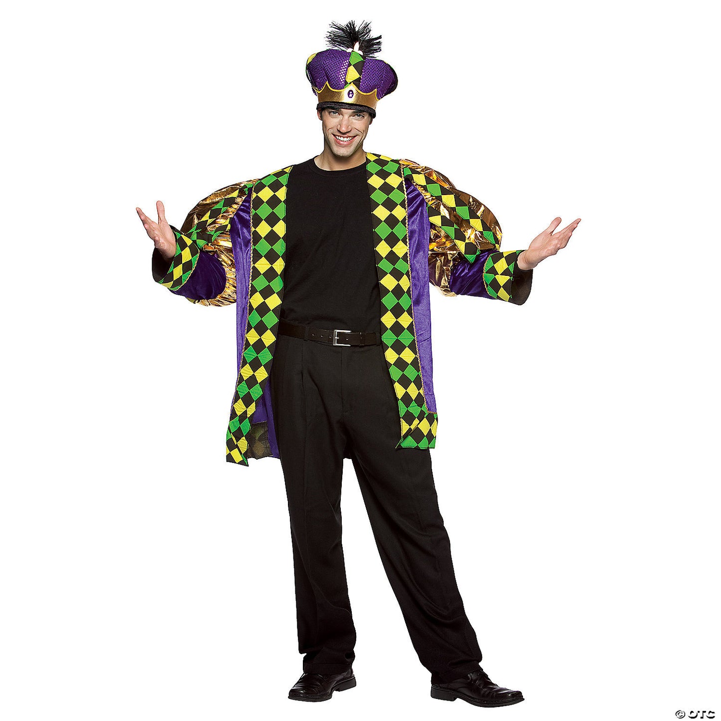 Men's mardi gras king costume