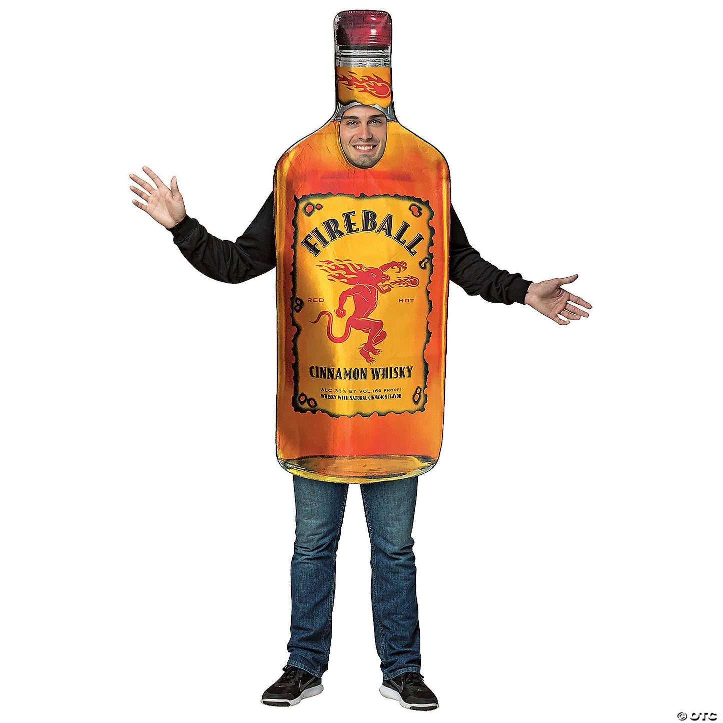 Adult fireball bottle costume