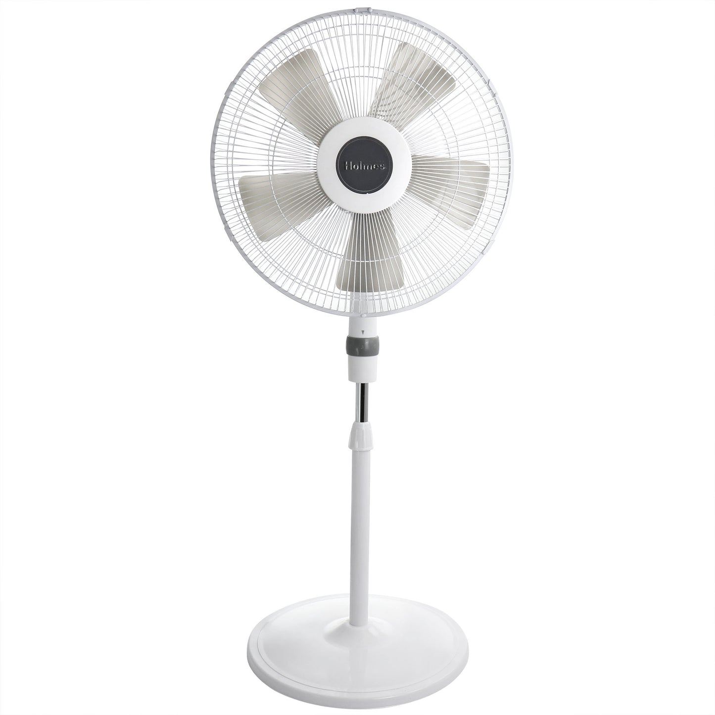 Holmes Oscillating 16 Inch Blade Stand Fan with Metal Grill in White