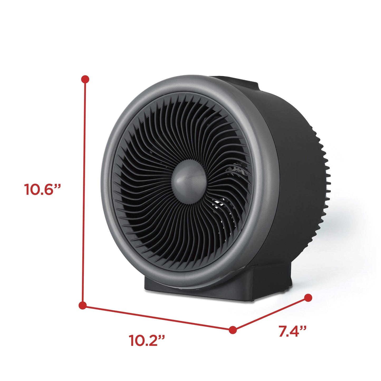 BLACK+DECKER BHDT118 BHDT118 1,500-Watt-Max Digital Turbo 2-in-1 Fan Heater with Thermostat, Silver and Black