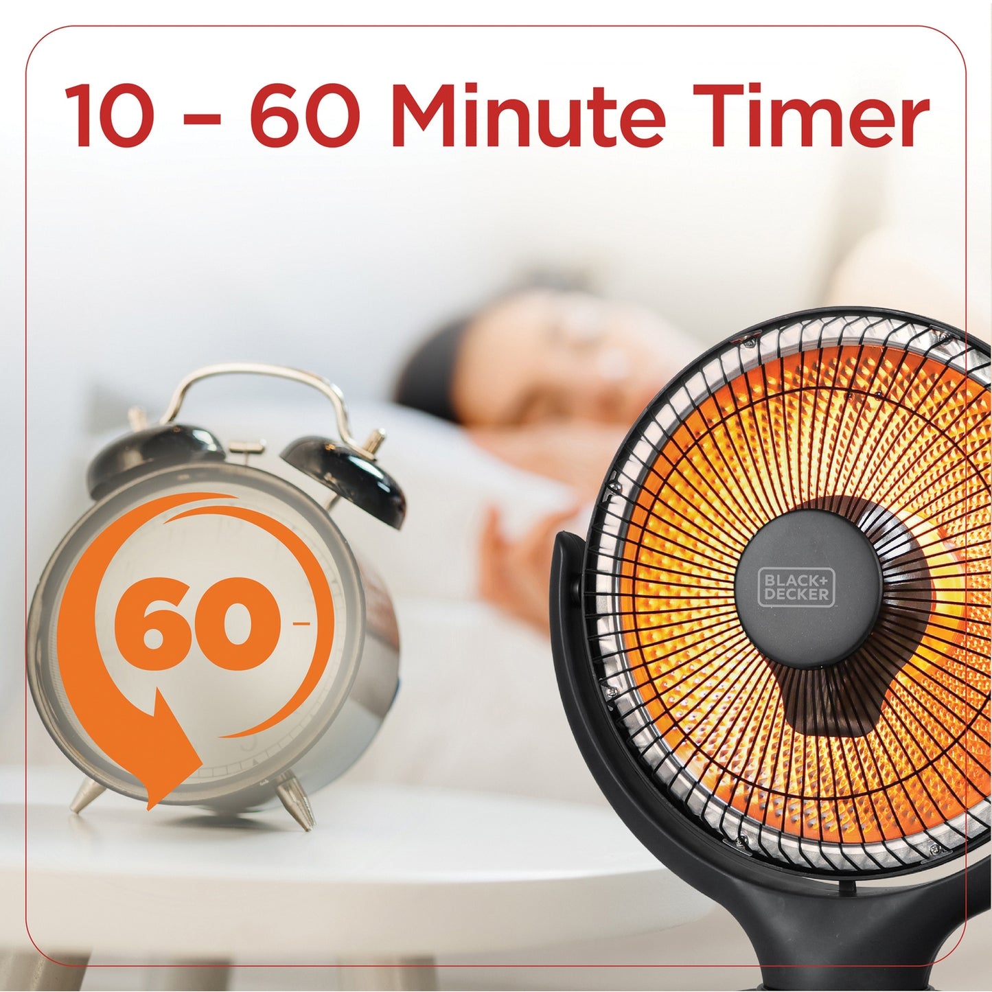 BLACK+DECKER BHRO608 BHRO608 800-Watt-Max 14-In. Oscillating Radiant Dish Ceramic Heater