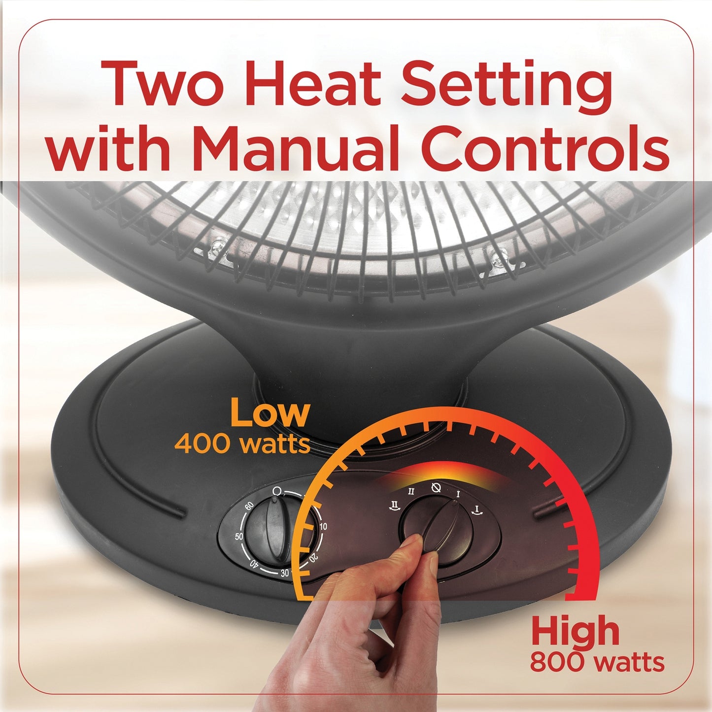 BLACK+DECKER BHRO608 BHRO608 800-Watt-Max 14-In. Oscillating Radiant Dish Ceramic Heater