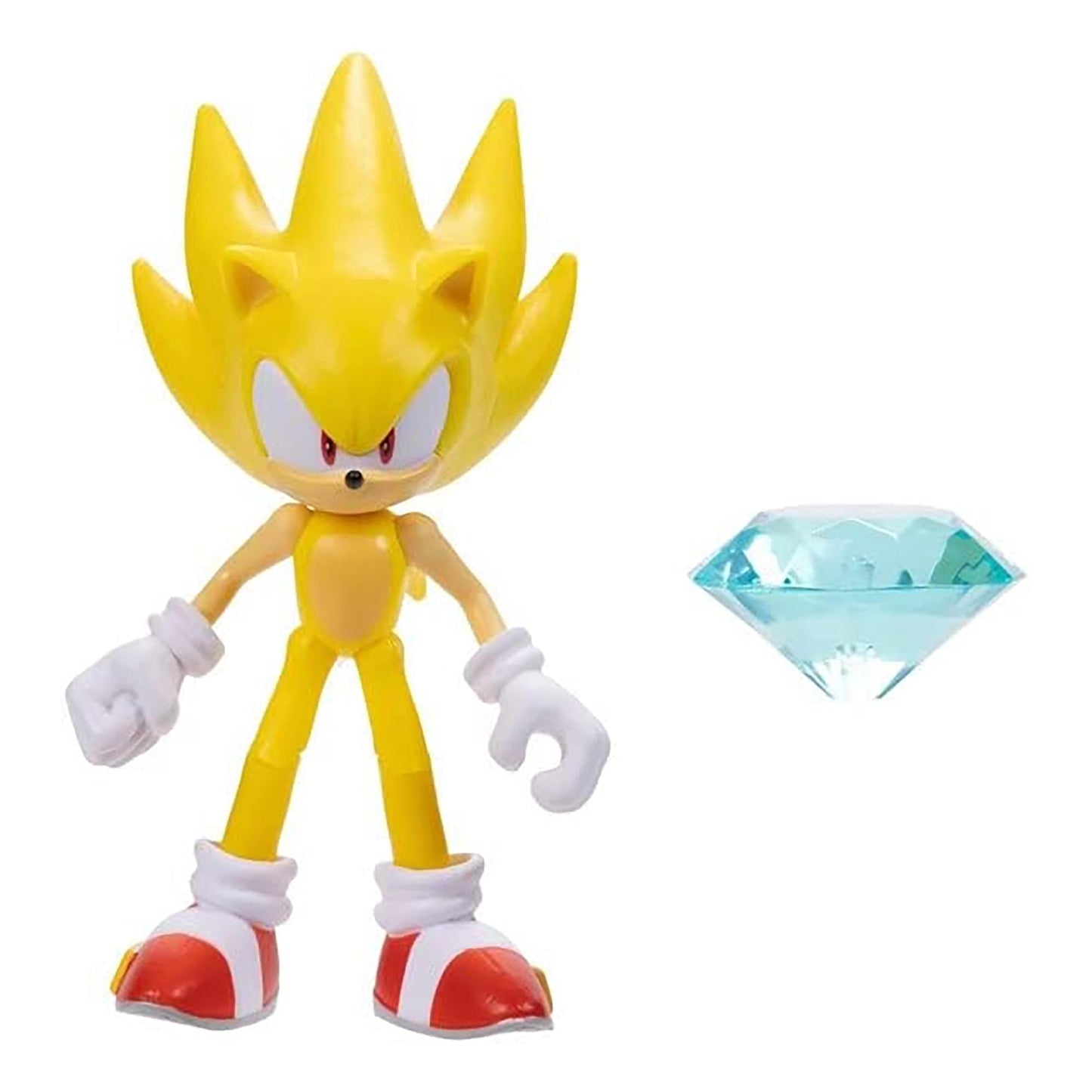 Sonic the Hedgehog 4 Inch Figure | Super Sonic (Modern) with Chaos Emerald