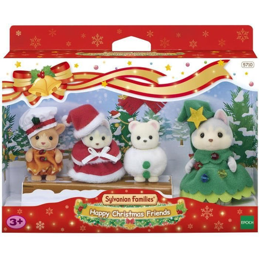 Doll - SYLVANIAN FAMILIES - The Christmas box - 4 articulated figurines