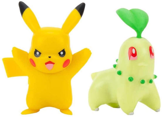 Pokemon 2 Inch Battle Figure 2 Pack | Chikorita & Pikachu