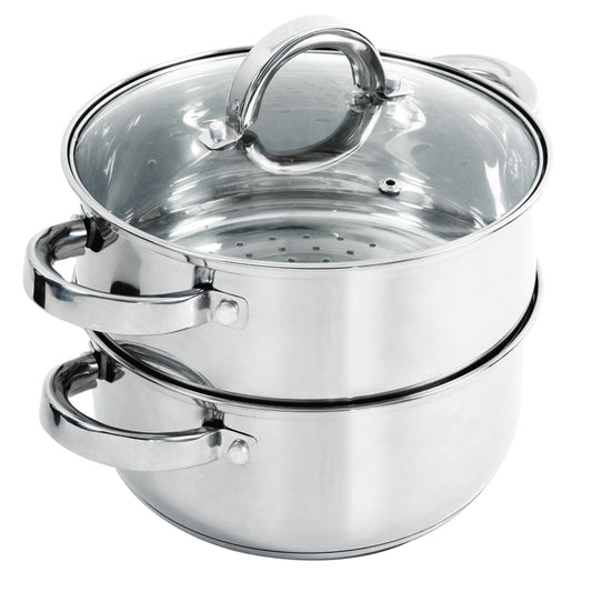 Oster Hali 3-Piece Stainless Steel Steamer Set With Lid