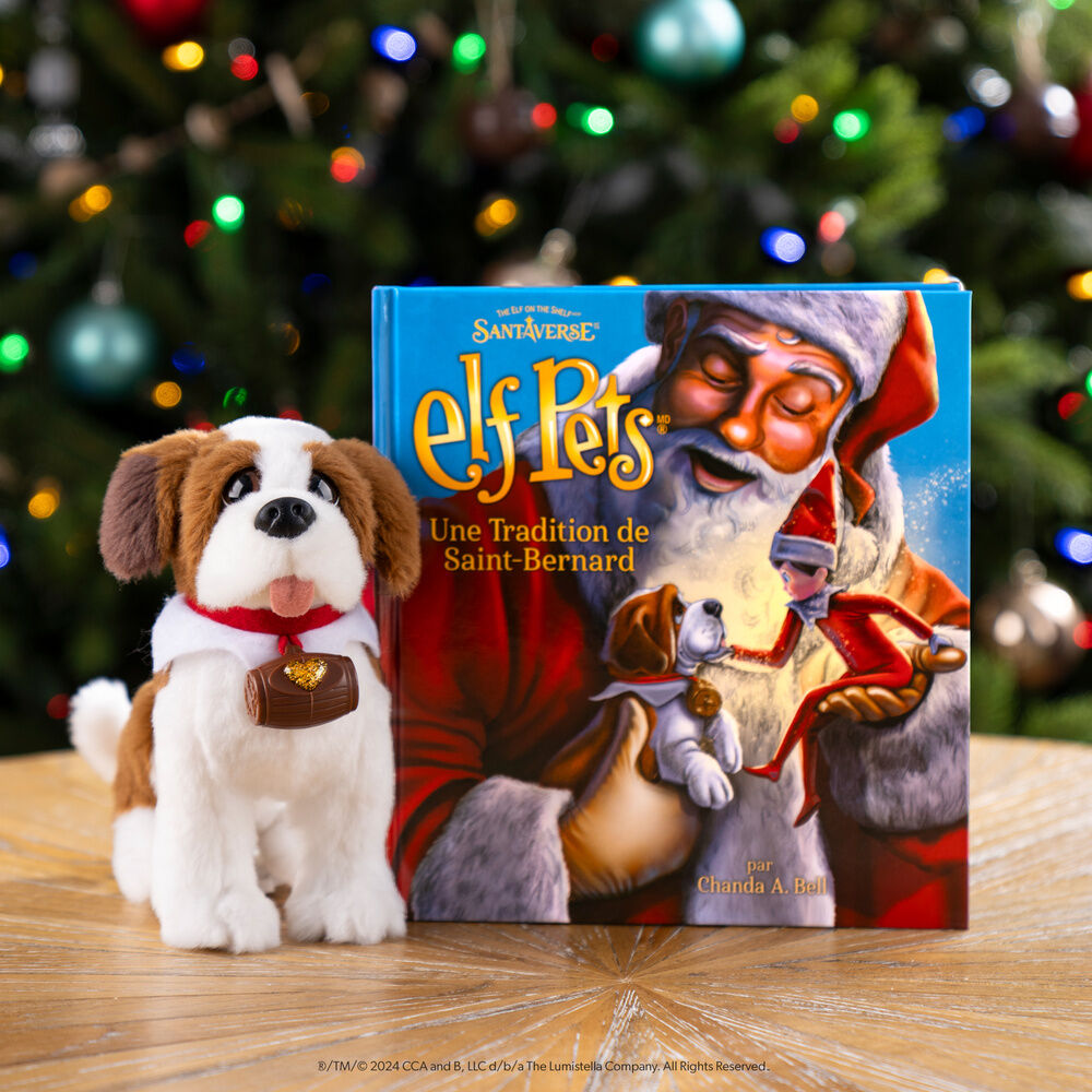 Spanish Elf Pets Story + plush toy Bernard dog set