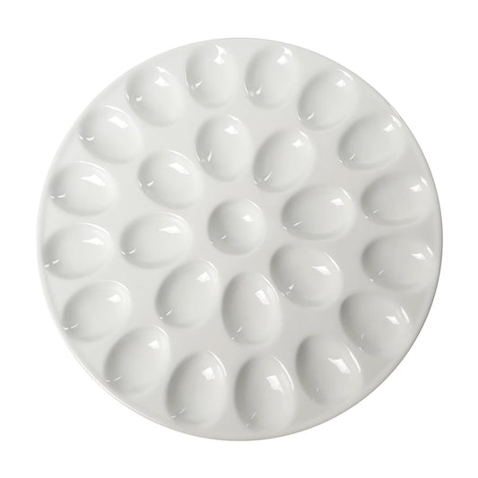 Our Table Simply White 13 Inch Egg Serving Platter