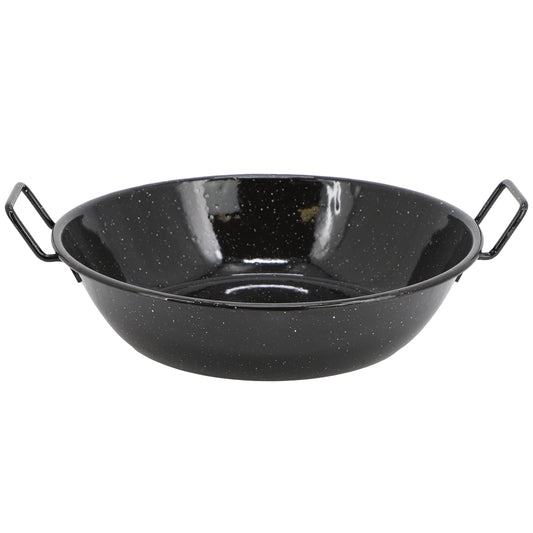 Oster Castillo 12 Inch Enamel on Steel Paella Pan in Speckled Black