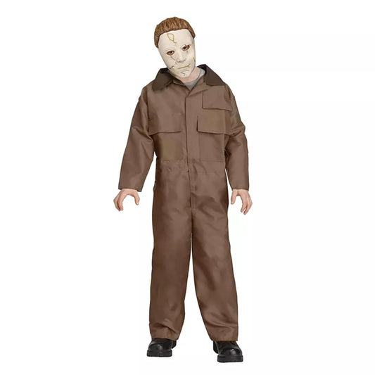 Halloween Michael Myers Child Costume and Memory-Flex Mask | Large 12/14
