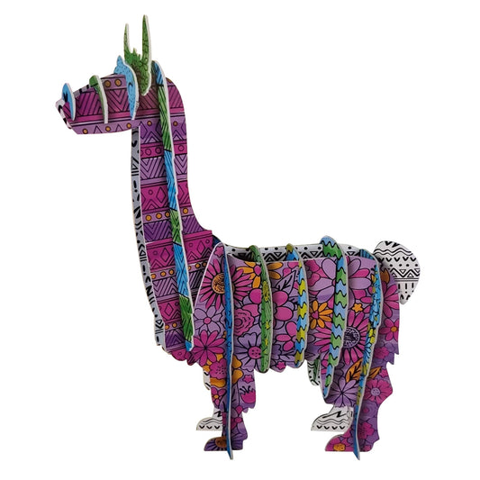 Fashion Angels Color This 3D Llama Puzzle