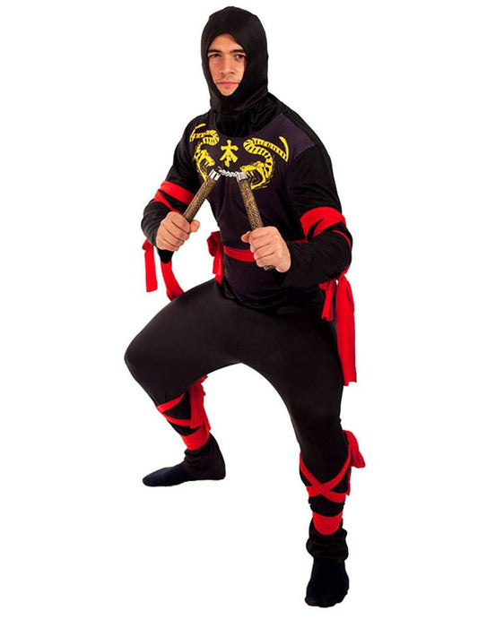 Ninja Men's Costume - Black - X-Large