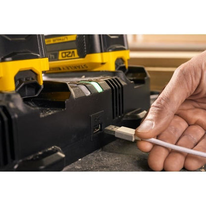 Dual Charger - 18V 4A - Compatible with all V20 Range generation batteries - STANLEY FATMAX, SFMCB24-QW