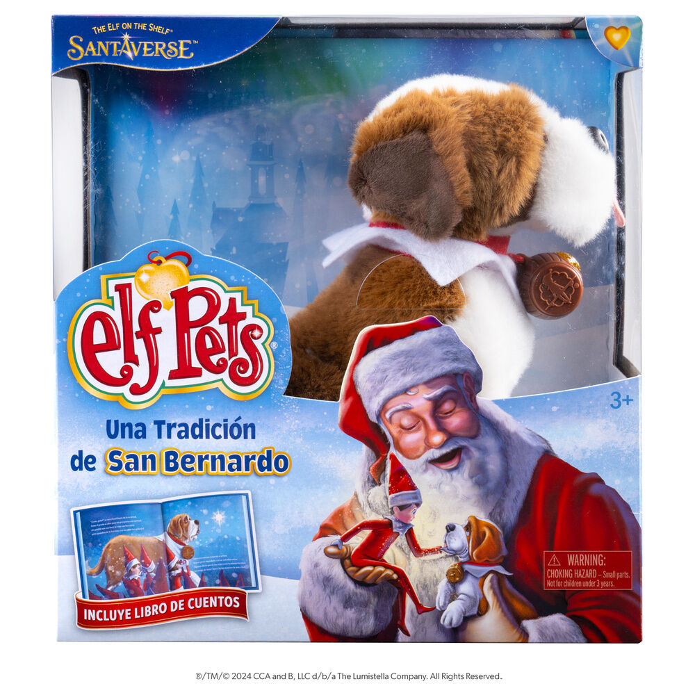 Spanish Elf Pets Story + plush toy Bernard dog set