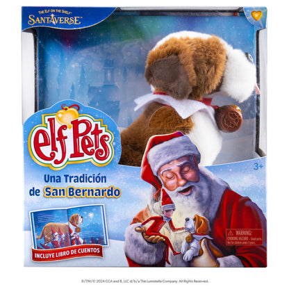Spanish Elf Pets Story + plush toy Bernard dog set