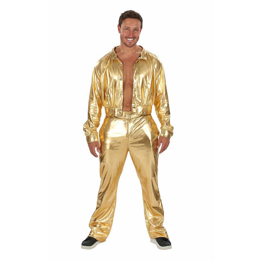 70's Gold Suit Disco Man Adult Costume | Medium