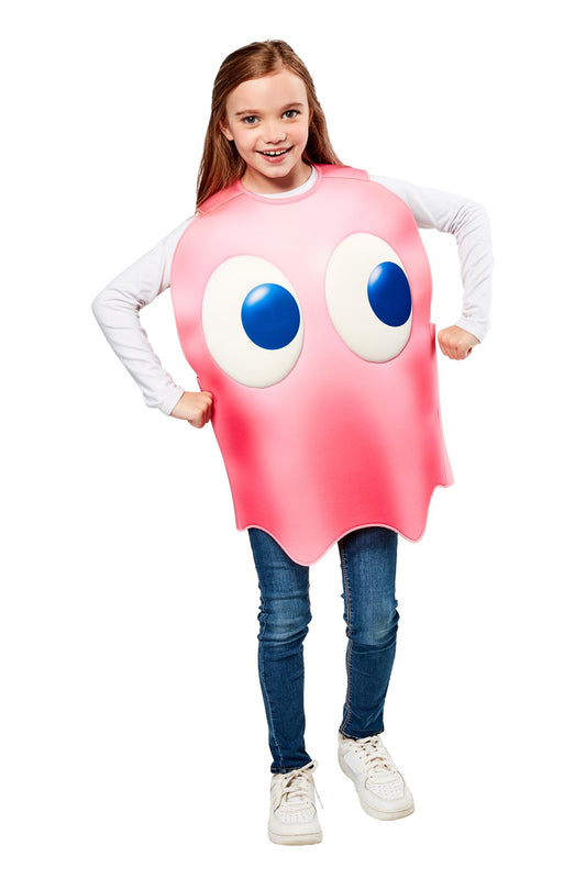 PAC-MAN PINKY Ghost Child Costume | One Size