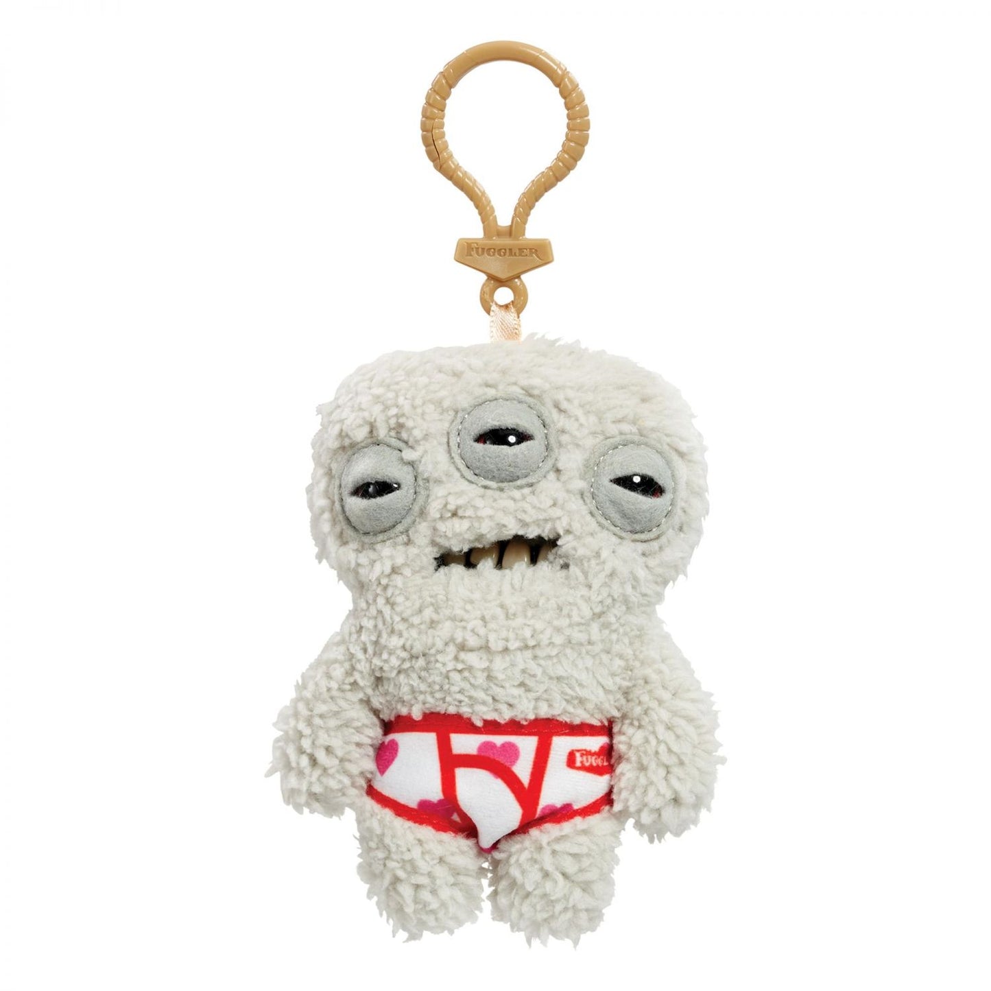 Fugglers 5-Inch Plush Clip-On | Annoyed Alien - Grey