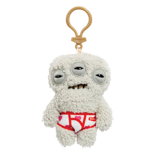 Fugglers 5-Inch Plush Clip-On | Annoyed Alien - Grey