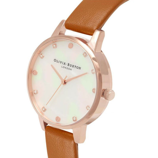 Brown Artificial Leather Dress Watch