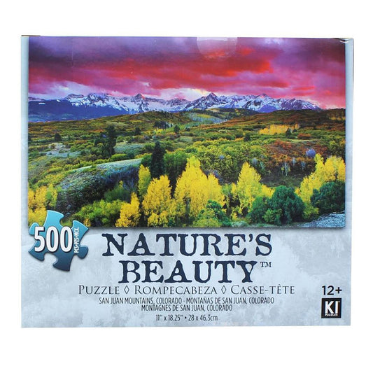Yellow Fields With Red Skys 500 Piece Natures Beauty Jigsaw Puzzle