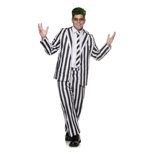 Spooky Striped Suit Adult Costume | XXL