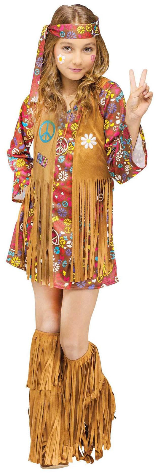 Peace and Love Hippie Child Costume | Small