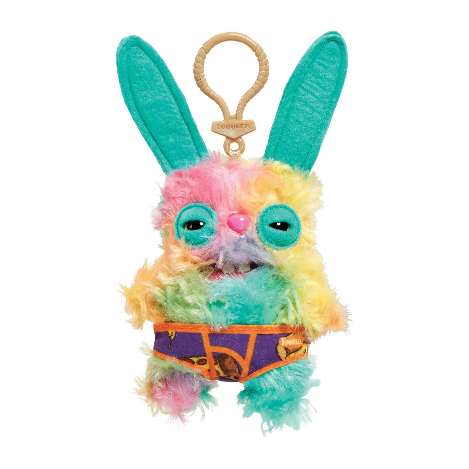 Fugglers 5-Inch Plush Clip-On | Rabid Rabbit - Multi