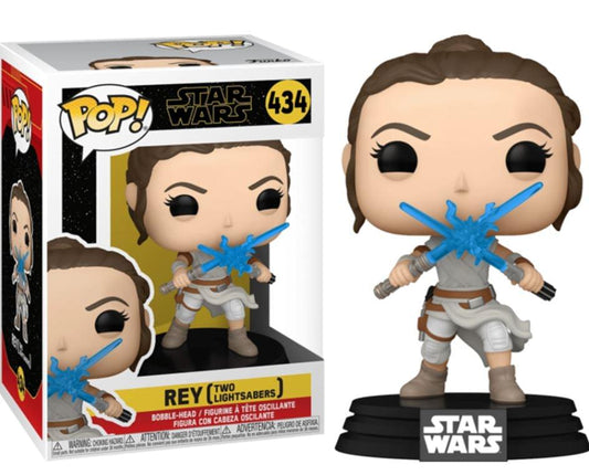 Star Wars Funko POP Vinyl Figure | Rey with Two Lightsabers