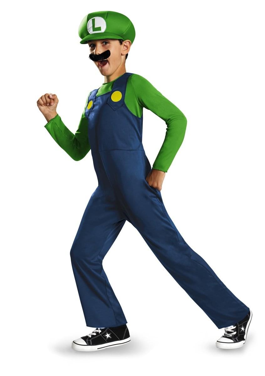 Nintendo Super Mario Bros Luigi Classic Child Costume Small 4-6