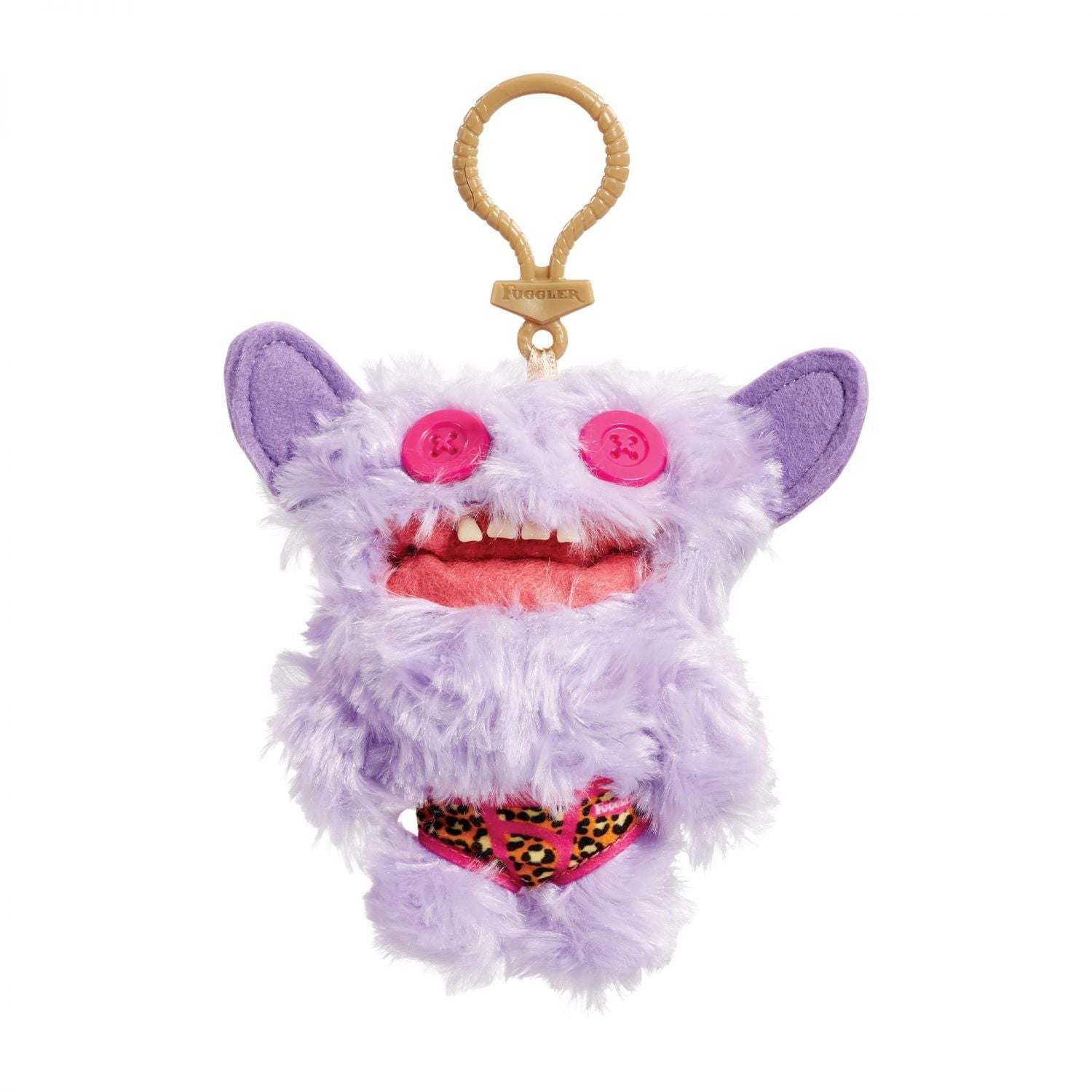 Fugglers 5-Inch Plush Clip-On | Grin Grin - Lilac