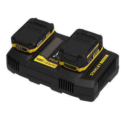 Dual Charger - 18V 4A - Compatible with all V20 Range generation batteries - STANLEY FATMAX, SFMCB24-QW