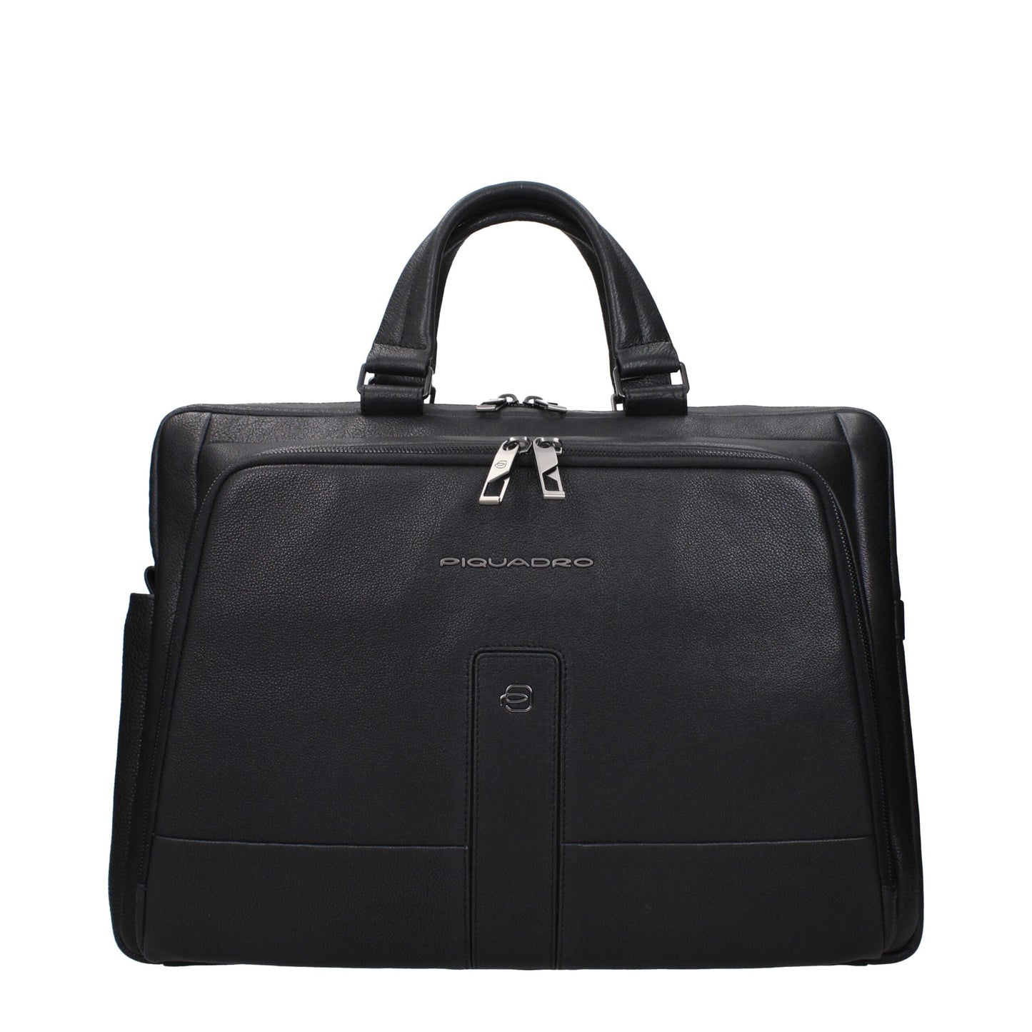 Black Leather Business And Laptop Bag
